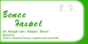bence haspel business card